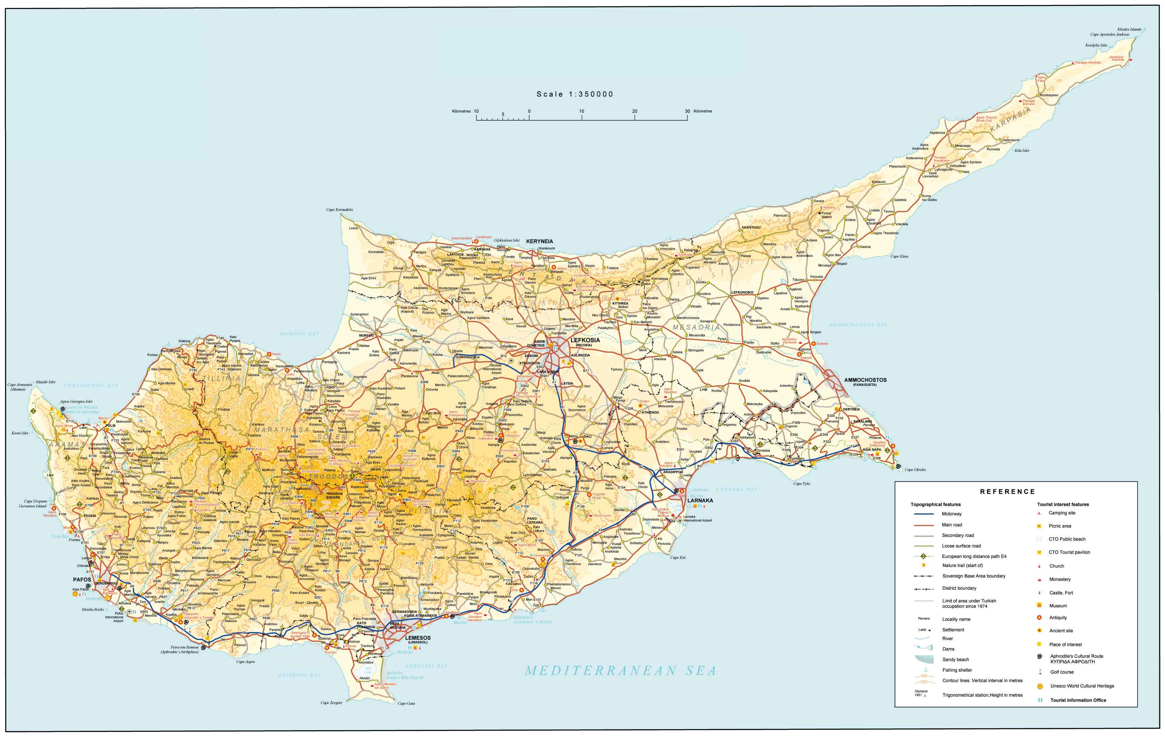 Mapa Cypr